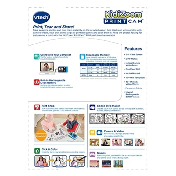 VTech KidiZoom PrintCam Kids Camera with Instant Printing