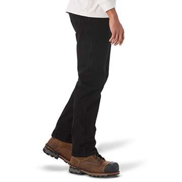 Rustler Men's Classic Regular Fit, Coal Black, 32W x 32L