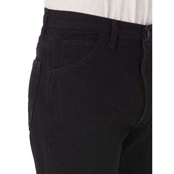 Rustler Men's Classic Regular Fit, Coal Black, 32W x 32L