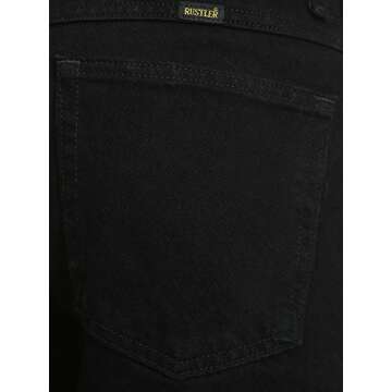 Rustler Men's Classic Regular Fit, Coal Black, 32W x 32L