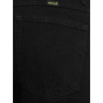 Rustler Men's Classic Regular Fit, Coal Black, 32W x 32L