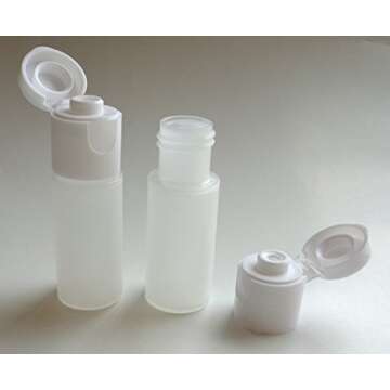 1/4-oz Cylinder Squeeze Bottles with Flip Top Cap/Natural-Colored Dropper Containers/Bag of 12