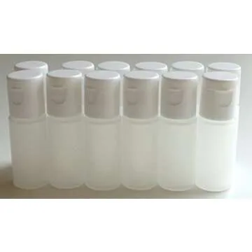 1/4-oz Cylinder Squeeze Bottles with Flip Top Cap/Natural-Colored Dropper Containers/Bag of 12