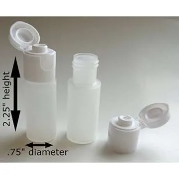 1/4-oz Cylinder Squeeze Bottles with Flip Top Cap/Natural-Colored Dropper Containers/Bag of 12