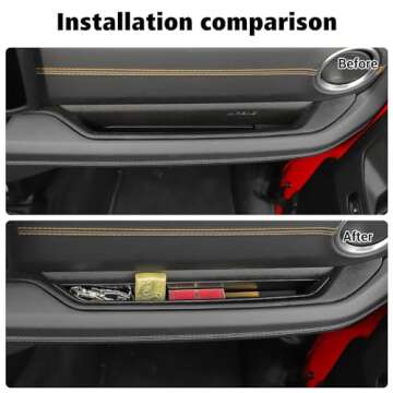 Voodonala for Jeep JL JLU 2024+ GrabTray Passenger Storage Tray Organizer Grab Handle Storage Box fo...