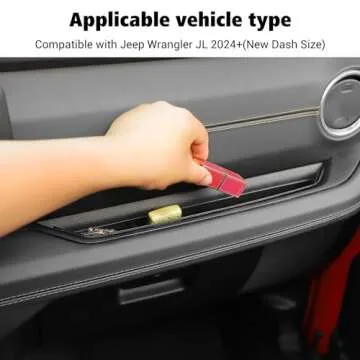 Voodonala for Jeep JL JLU 2024+ GrabTray Passenger Storage Tray Organizer Grab Handle Storage Box for Jeep Wrangler JL JLU 2024 + Gladiator JT,Storage Accessories-Model A