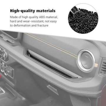 Voodonala for Jeep JL JLU 2024+ GrabTray Passenger Storage Tray Organizer Grab Handle Storage Box for Jeep Wrangler JL JLU 2024 + Gladiator JT,Storage Accessories-Model A