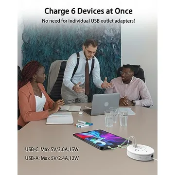 HOPOW Travel Plug Adapter with Retraction Cord - Universal