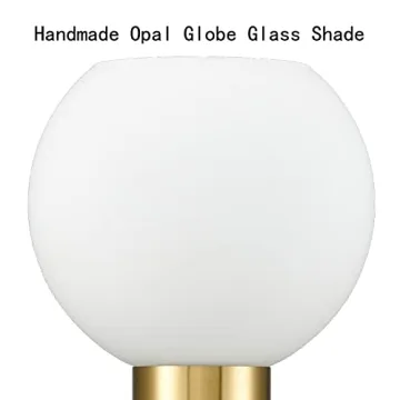 DANSEER Wall Sconce with Milky Glass Shades Set of 2