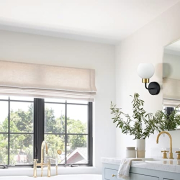 DANSEER Wall Sconce with Milky Glass Shades Set of 2