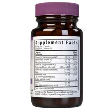 Bluebonnet Nutrition B Complex 50 - 100 Vegetable Capsules for Energy & Health