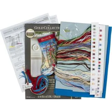 Dimensions Santa Claus Gold Collection Personalizable Counted Cross Stitch Christmas Stocking Kit, 16" Long, 16 Cnt. Dove Grey Aida