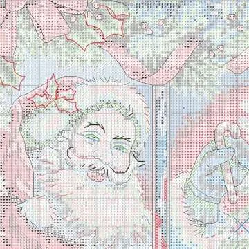 Dimensions Santa Claus Gold Collection Personalizable Counted Cross Stitch Christmas Stocking Kit, 16" Long, 16 Cnt. Dove Grey Aida