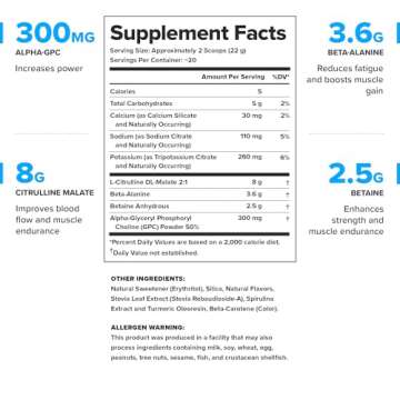 LEGION Pulse Pre Workout Supplement - All Natural Nitric Oxide Preworkout Drink to Boost Energy, Cre...