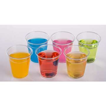 Golden Apple 100ct Clear Plastic Cups for Parties
