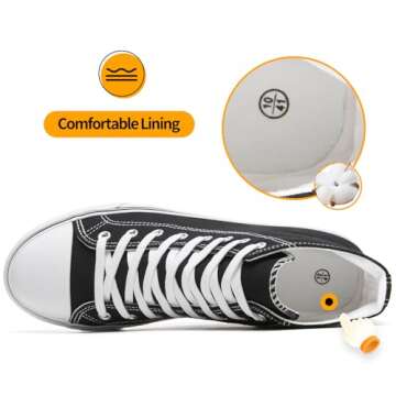 ZGR Men's High Top Canvas Sneakers for All Seasons