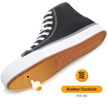 ZGR Men's High Top Canvas Sneakers for All Seasons