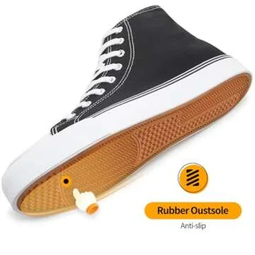 ZGR Men's High Top Canvas Sneakers for All Seasons