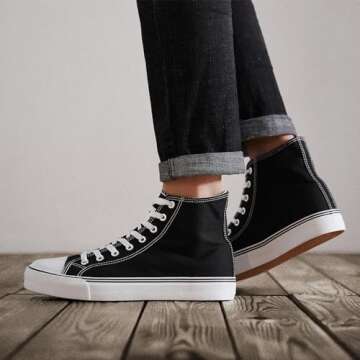 ZGR Men's High Top Canvas Sneakers for All Seasons