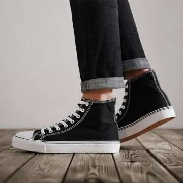 ZGR Men's High Top Canvas Sneakers for All Seasons