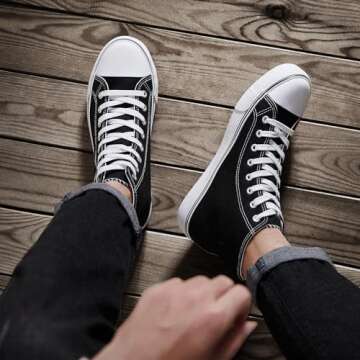 ZGR Men's High Top Canvas Sneakers for All Seasons