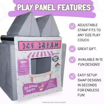 Couch Swag Ice Cream Shop Play Panel for Kids' Sofas
