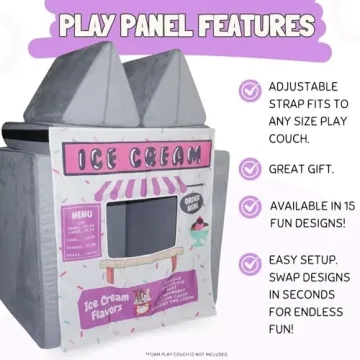 Couch Swag Ice Cream Shop Play Panel for Kids' Sofas