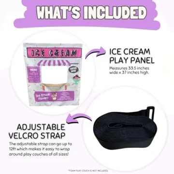 Couch Swag Ice Cream Shop Play Panel for Kids' Sofas