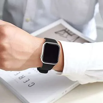 6 Pack Sport Bands Compatible with Apple Watch Band 38mm 40mm 41mm 42mm 44mm 45mm 49mm 46mm,Silicone Waterproof Strap Compatible with iWatch Apple Watch Series 10 9 Ultra 8 7 6 5 4 3 2 1 SE Women Men