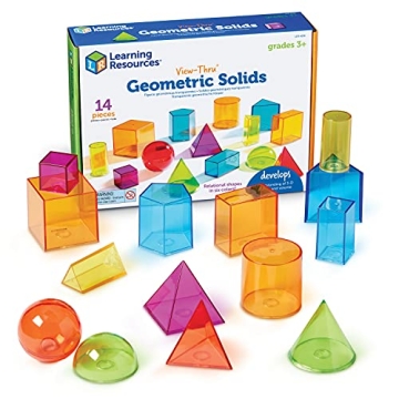 Learning Resources View-Thru Geometric Solids for STEM Education