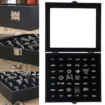 Pangkeep Ring Organizer Display Case - Elegant Storage