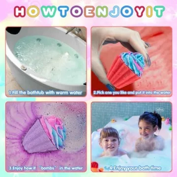 Bath Bombs for Kids with Unicorn Surprise – 20 Magical Fizzes