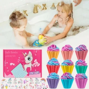 Bath Bombs for Kids with Unicorn Surprise – 20 Magical Fizzes
