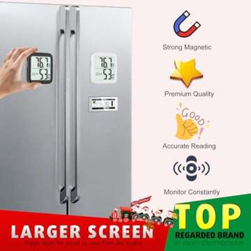 Antonki 2 Pack Room Thermometer for Home, Indoor Hygrometer Humidity Meter Gauge, Digital Temperature and Humidity Sensor Monitor for House, Terrarium, Incubator, Greenhouse - Battery Included