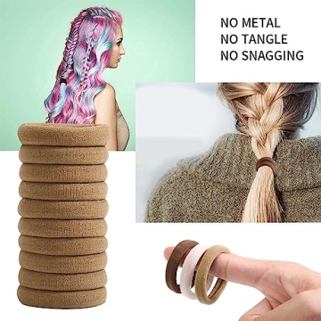 SYGY Hair Ties 100PCS - Soft No Damage Cotton Bands