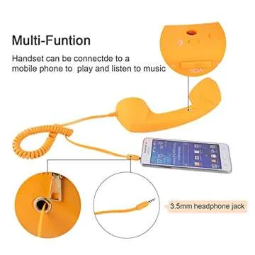Oweisong Fun Telephone Purse for Women Novelty Phone Tote Handbags Top Handle Shoulder Crossbdoy Bag Orange