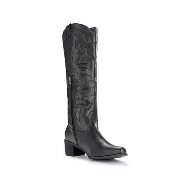 IUV Cowboy Boots for Women Stylish Knee High Comfortable Footwear