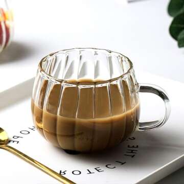 Cute Clear Pumpkin Coffee Mugs for Halloween and Fall