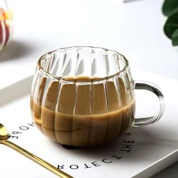 Cute Clear Pumpkin Coffee Mugs for Halloween and Fall