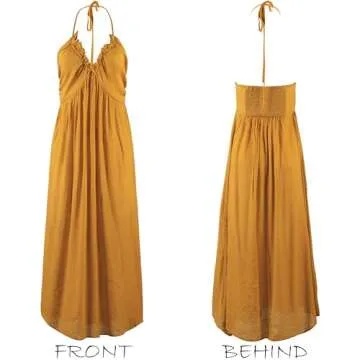 CUPSHE Women's Backless Beach Dress for Summer Fun