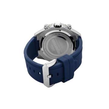 Invicta Men's Aviator Stainless Steel Quartz Watch with Silicone Strap, Blue, 26 (Model: 22523)