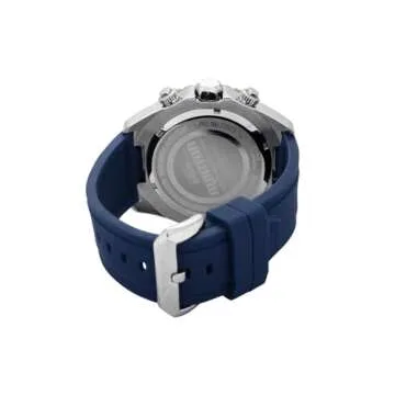 Invicta Men's Aviator Stainless Steel Quartz Watch with Silicone Strap, Blue, 26 (Model: 22523)