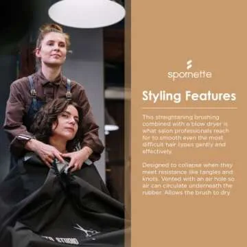 Spornette Ion Fusion Paddle Hair Brush for All Hair Types