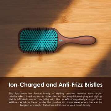 Spornette Ion Fusion Paddle Hair Brush for All Hair Types