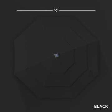 Best Choice Products 10ft 3-Tier Solar Patio Umbrella, Outdoor Market Sun Shade for Backyard, Deck, Poolside w/ 24 LED Lights, Tilt Adjustment, Easy Crank, 8 Ribs - Black