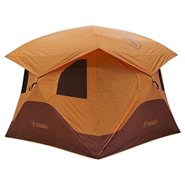 Gazelle T4 Extra Large 2 Door 4 Person Instant Portable Pop Up Outdoor Camping Hub Tent with Removab...