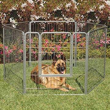 Precision Pet Courtyard Kennel Silver Crackle