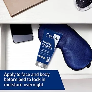 CeraVe Healing Ointment, Hydrating Skin Protectant With Petrolatum, Hyaluronic Acid & Ceramides, Face & Body Skin Barrier Repair For Cracked, Chafed, Dry Skin, Fragrance Free & Lanolin Free, 3 Oz