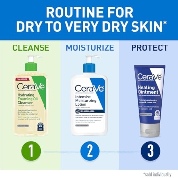 CeraVe Healing Ointment, Hydrating Skin Protectant With Petrolatum, Hyaluronic Acid & Ceramides, Face & Body Skin Barrier Repair For Cracked, Chafed, Dry Skin, Fragrance Free & Lanolin Free, 3 Oz