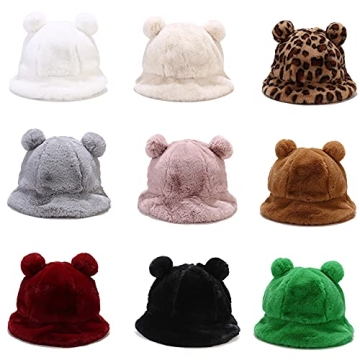 Sydbecs Winter Bucket Hat Fluffy Faux Fur for All